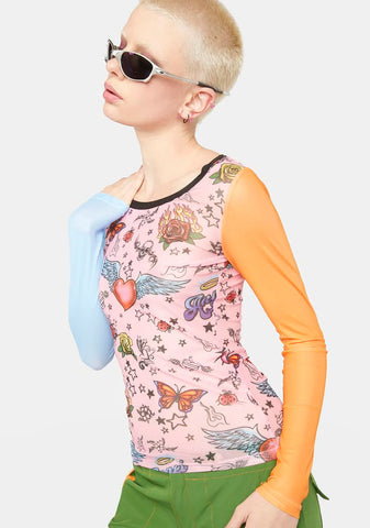 Angst And Anarchy Mesh Top