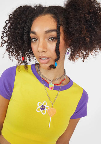 Sweeten My Life Layered Lollipop Necklace