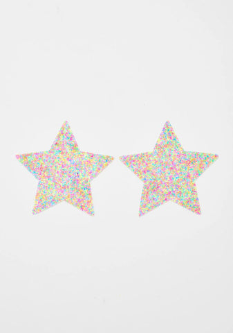Blacklight Glitter Star Pasties