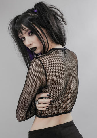 Impulse Control Fishnet Crop Top