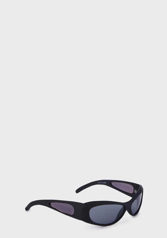 Black Side View Shield Sunglasses
