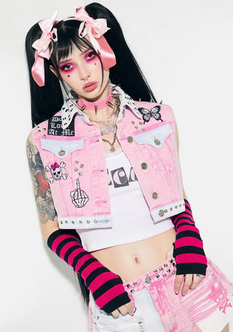 Season Of The Witch Striped Gloves