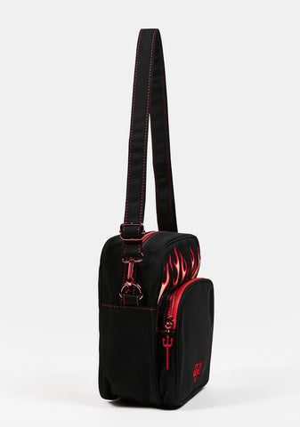 X Loungefly Fire Crossbody Passport Bag