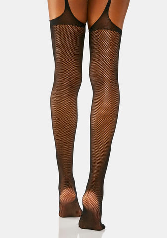You Wish Fishnet Garter Tights