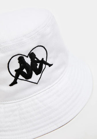 White Authentic Tychy Bucket Hat