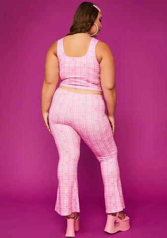 Always Pretty In Punk Plaid Flares