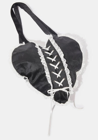 Lace Heart Tote Bag