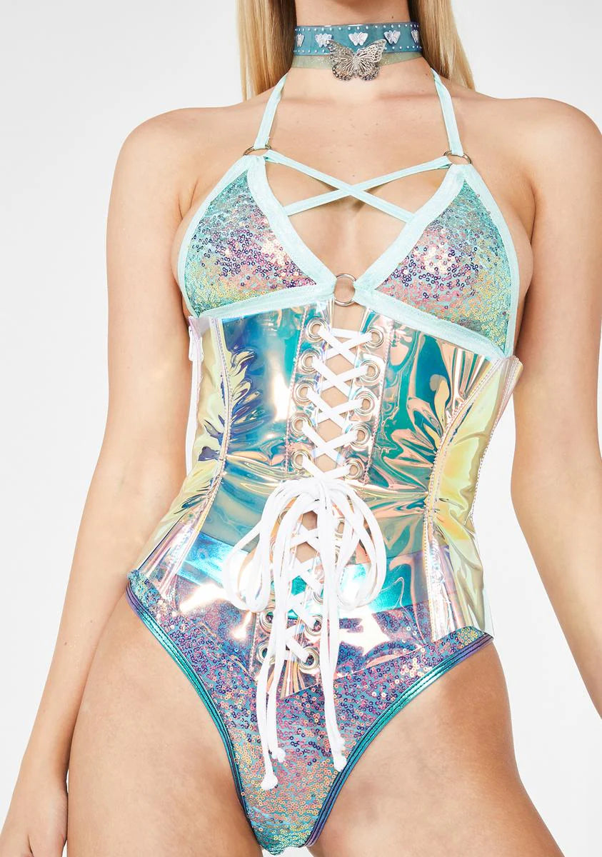 Pink Ice Holographic Waist Cincher