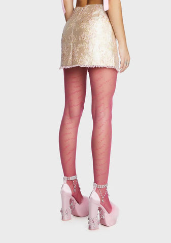 High Class Heiress Brocade Mini Skirt