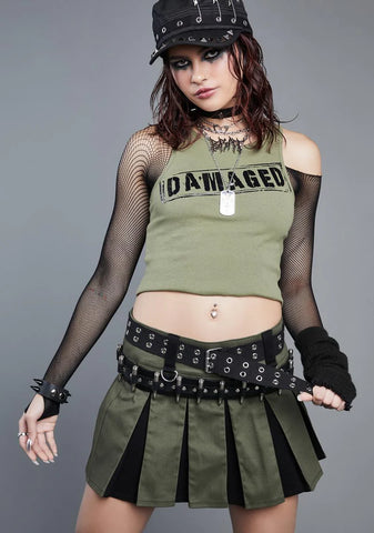 Amorous In The Dark Pleated Skirt