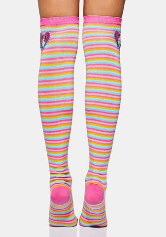 Magical World Striped Thigh Highs