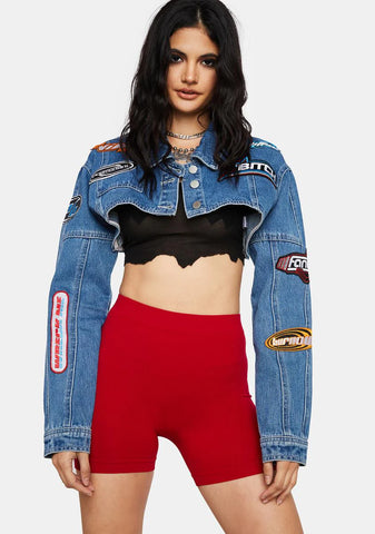 Fire On The Court Biker Shorts