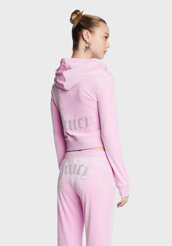 Violet Dusk OG Big Bling Velour Hoodie