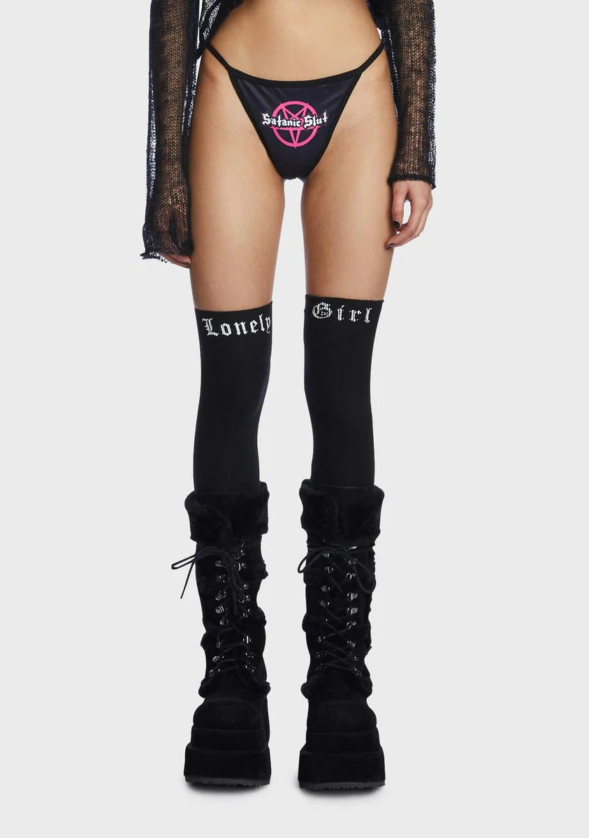 Satanic Slut Graphic Thong