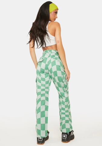 Checked Cargo Pants