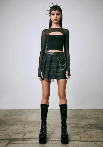 Hell's Blackout Pleated Skirt