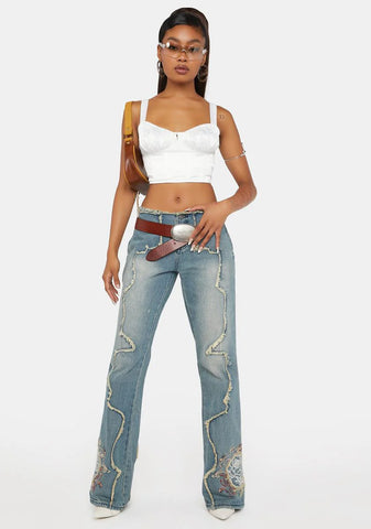 A Day's Work Satin Bustier Top