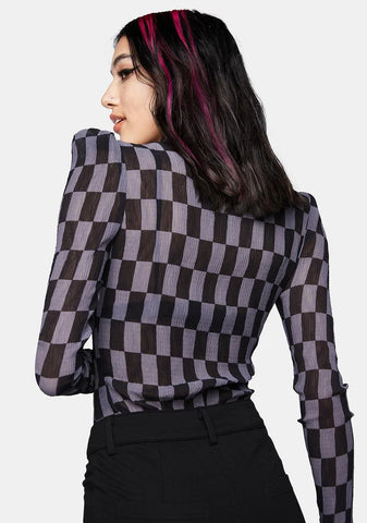 Revelation Series Checkerboard Pleated T-Shirt