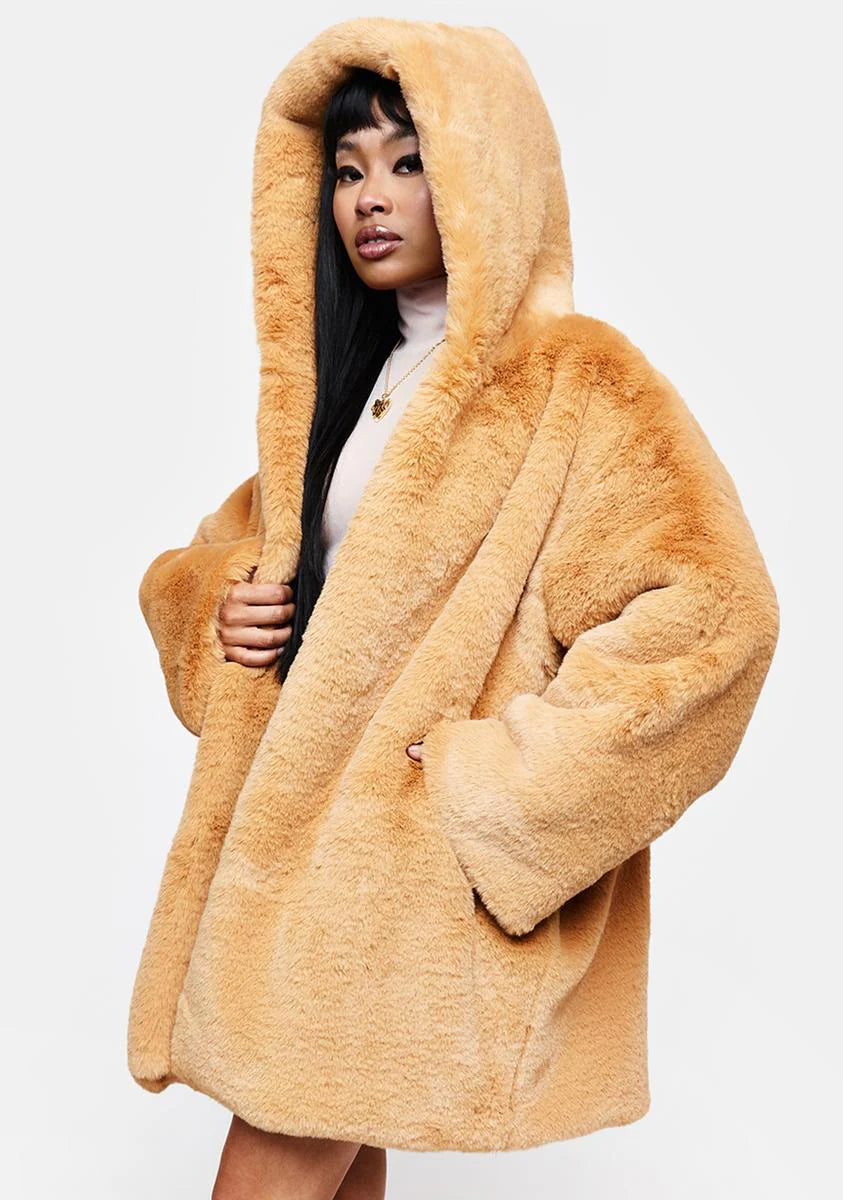 Lil Kim Luxury Super Faux Fur Coat