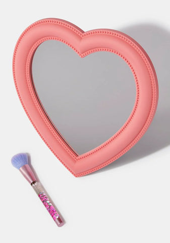 Mirror Kisses Heart Shaped Mirror