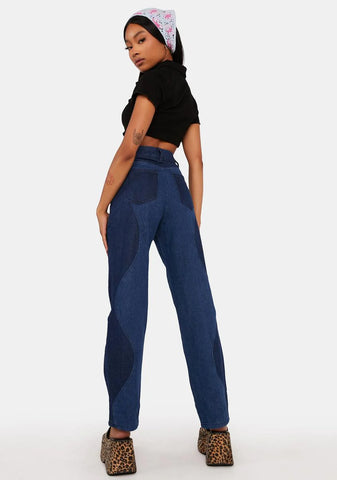 Let's Get Wavy High-Waisted Jeans