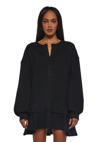 First Glances Trapeze Dress - Black