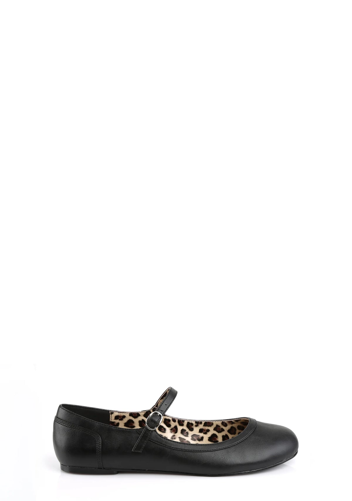 Anna-02 Mary Jane Ballet Flats-Black PU