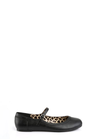 Anna-02 Mary Jane Ballet Flats-Black PU
