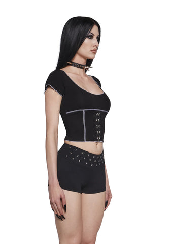 Harlequin Girl Crop Top