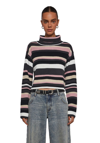 Cool Breeze Turtleneck Sweater - Pink