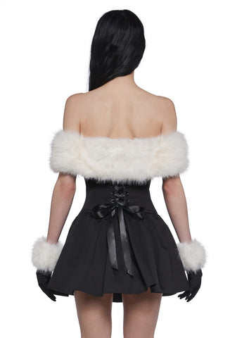 Moody And Bright Mini Dress And Gloves Set