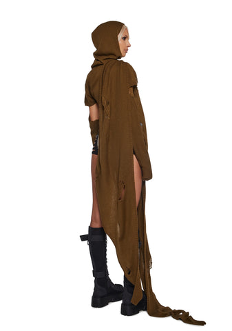 Compression Scarf Wrap Top - Green