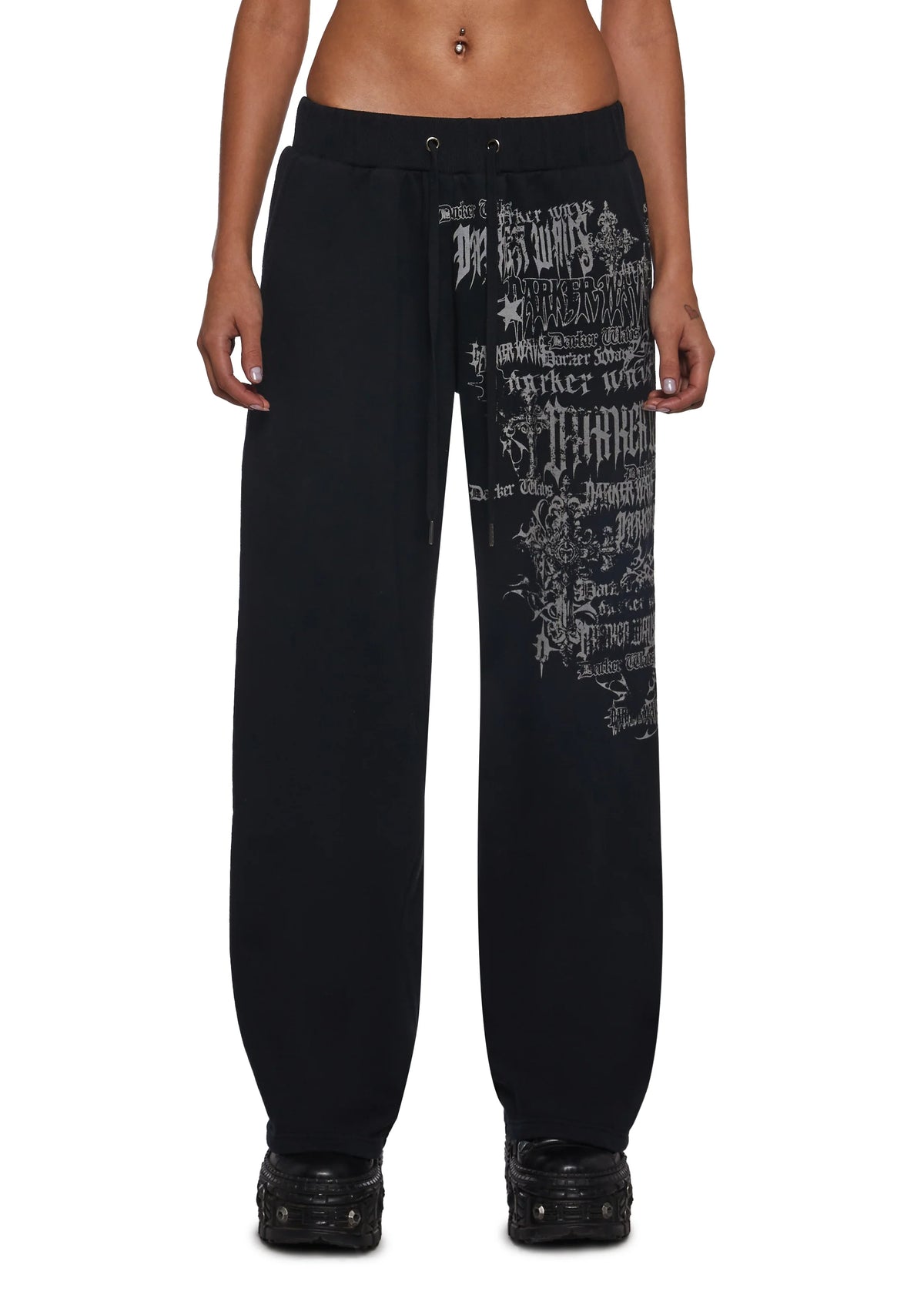 Ego Wide Leg Sweatpants With Graphics
