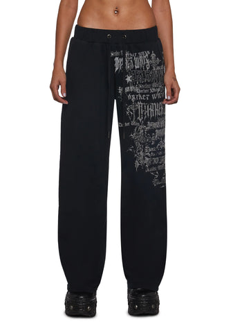 Ego Wide Leg Sweatpants With Graphics