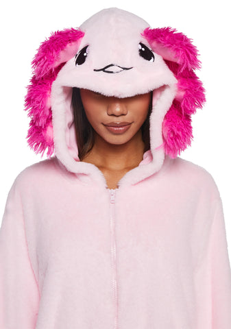 Axolotl Faux Fur Hoodie