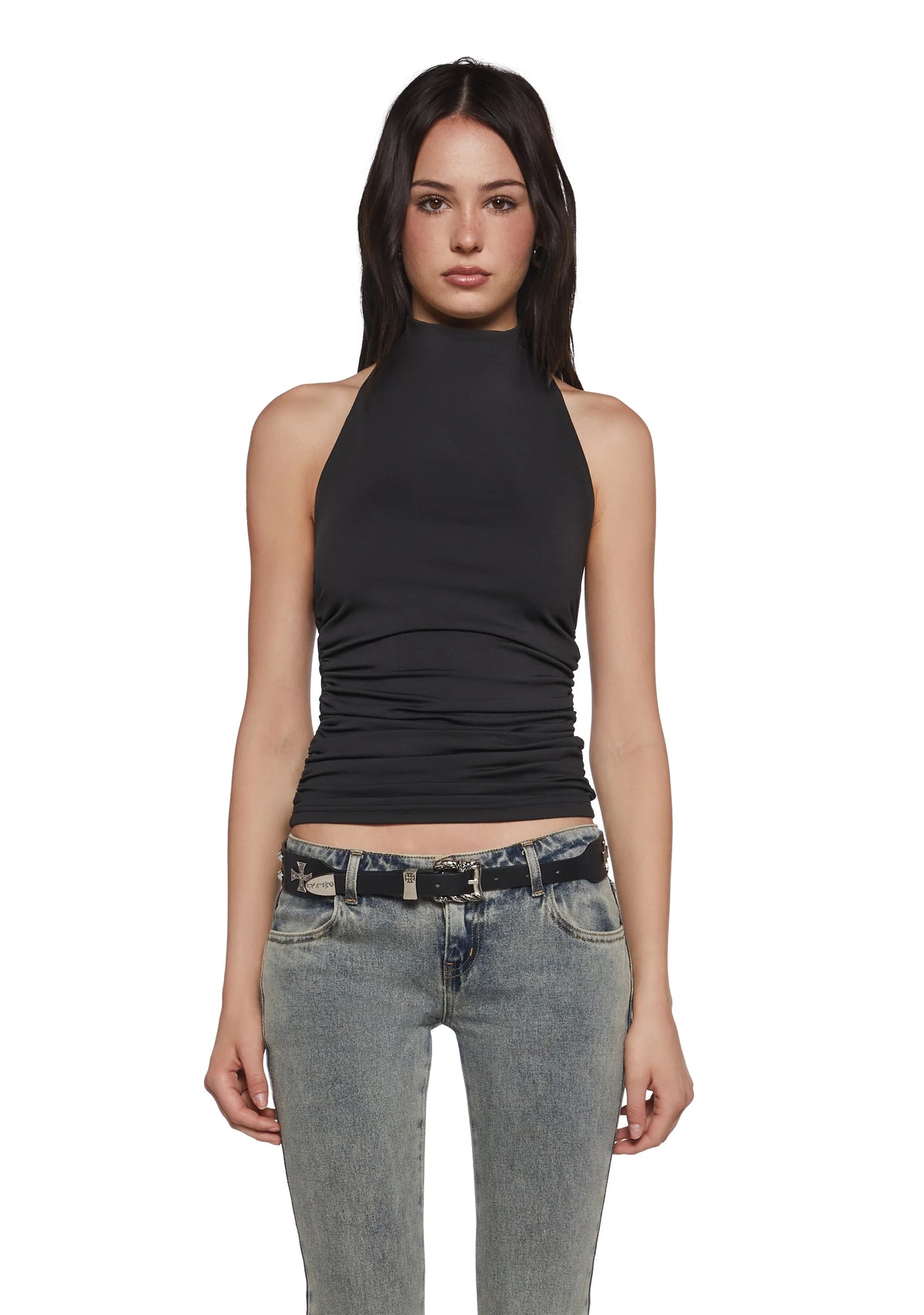 Cool Points Open Back Top - Black