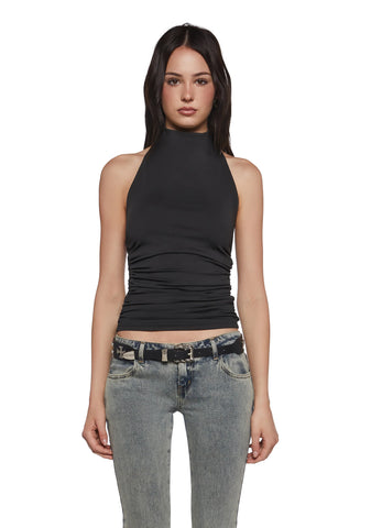 Cool Points Open Back Top - Black