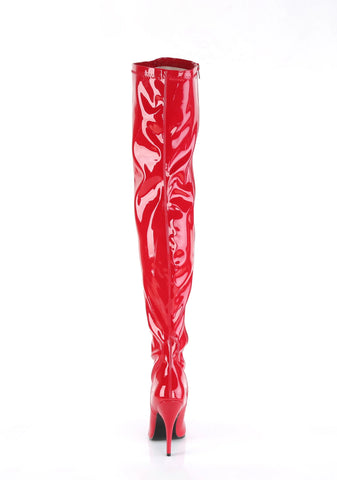 Seduce-3000 Thigh High Boots-Red