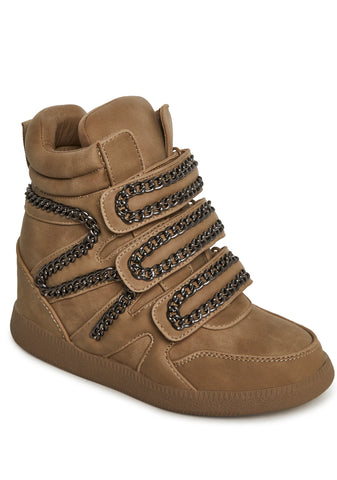 Ambient Wedge Sneakers With Chain