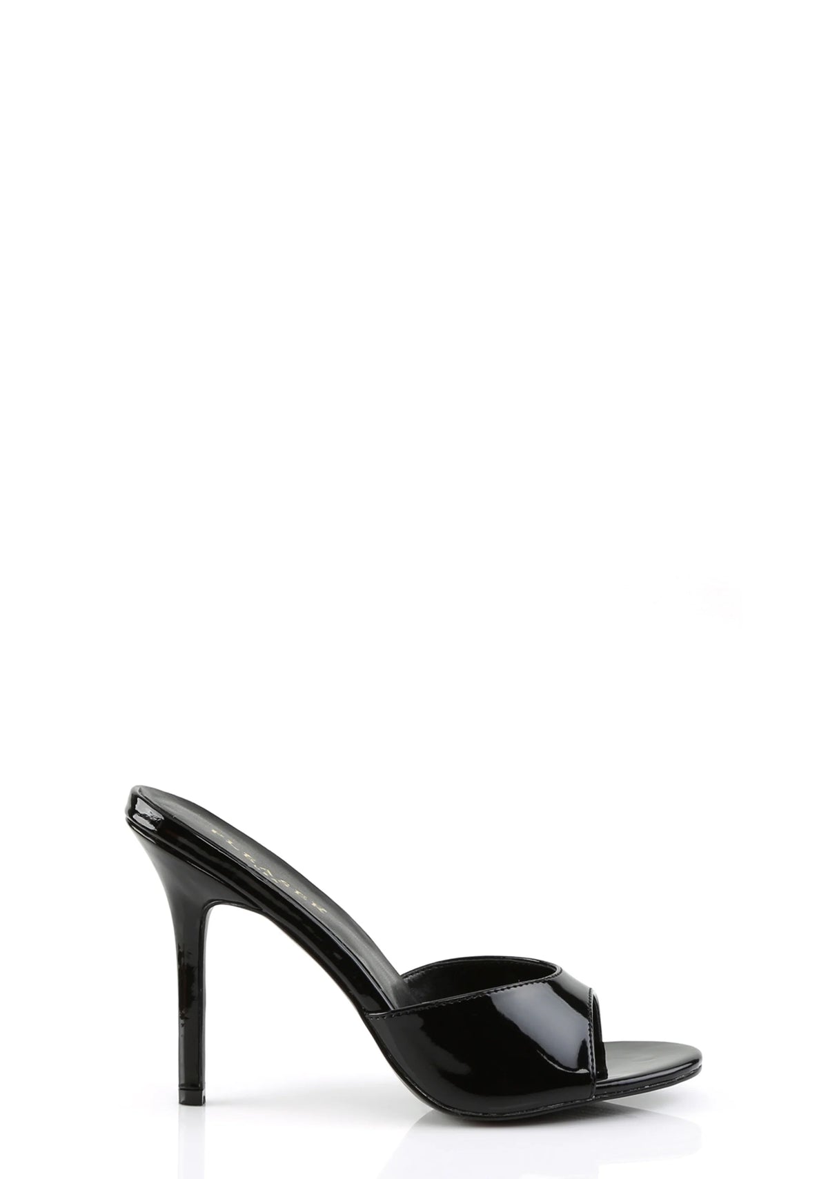 Classique-01 Peep Toe Slides-Black