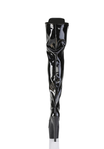 Adore-3020GP Platform Thigh High Boots-Black