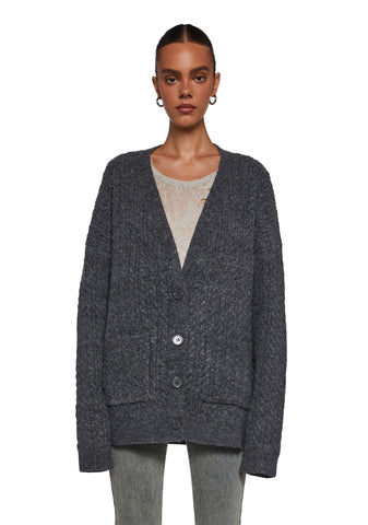 Rooftop Escape Knit Cardigan - Gray