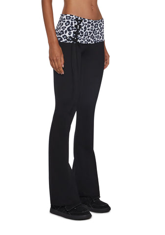 Hot Crush Knit Pants - Black