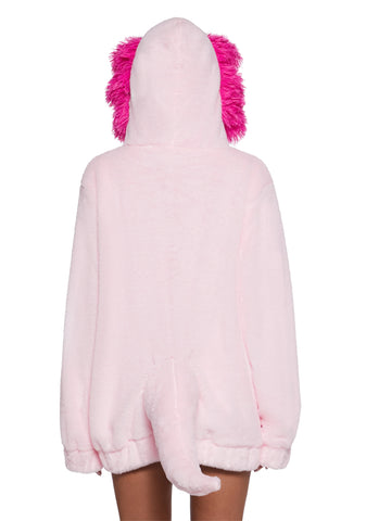 Axolotl Faux Fur Hoodie