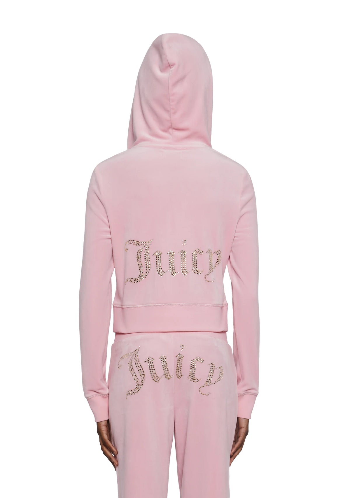 OG Big Bling Velour Hoodie - Pink