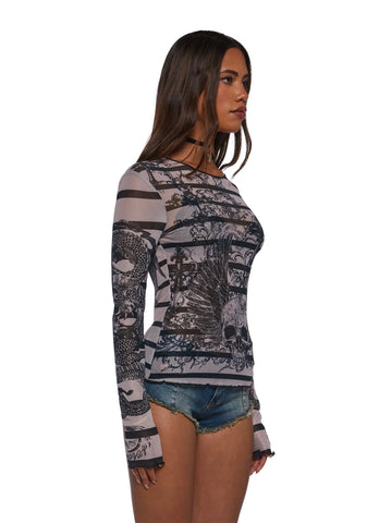 Jealous Type Mesh Top