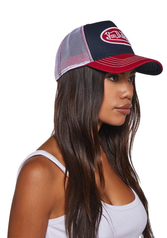 Red And Black Trucker Hat
