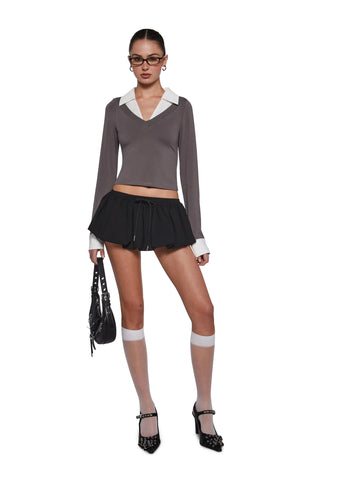 Eleanor Collared Long Sleeve Top