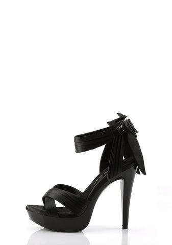 Cocktail-568 Platform Criss Cross Straps Sandals-Black
