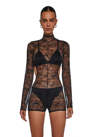 Sheer Affection Lace Romper